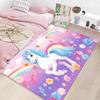 Pink Cute Unicorn Carpet Children's Bedroom Soft Rug Kid Rooms Bedside Carpet Living Room Decorative Colorful Mat Non-slip