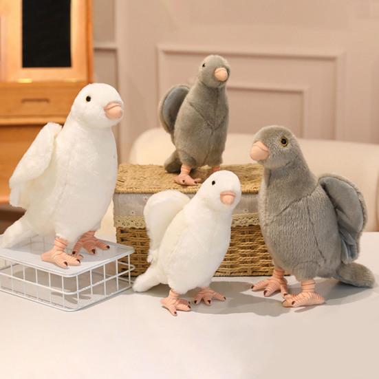 22/30CM Simulation Pigeon Plush Toy Kids Stuffed Pigeon Doll Toddlers Boys Girls Soft Bird Plushie Educational Animal Toy Decoration