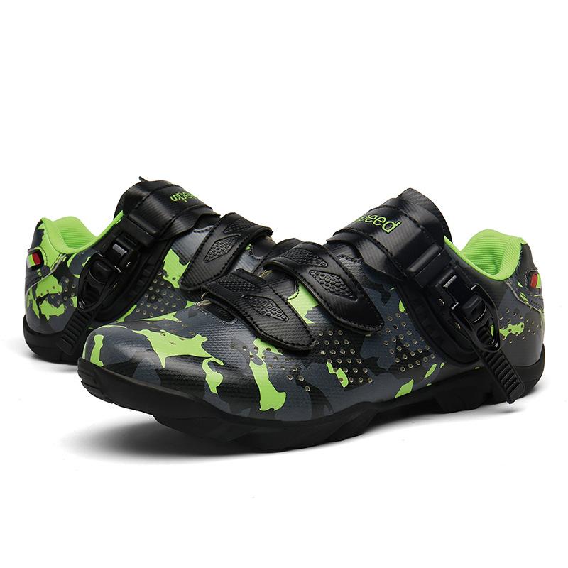New cycling shoes with locks, locking shoes, cycling shoes men's cycling shoes, unlocked mountain cycling shoes