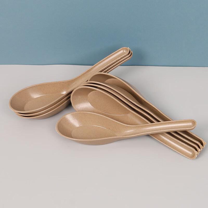 ZISIZ Thickened Biodegradable Rice Husk Disposable Spoons