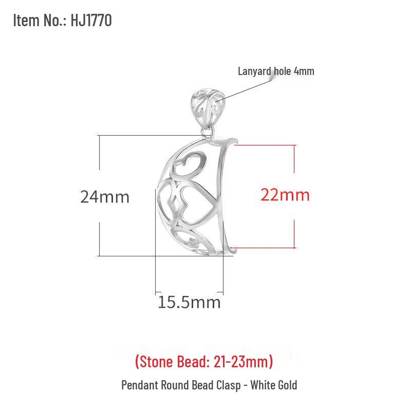 Gold-Plated Jade & Amber Clasp for DIY Pearl and Bead Necklaces