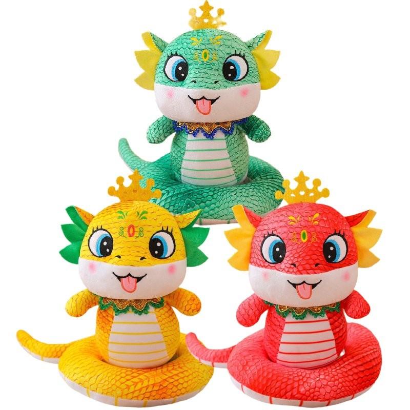 Adorable Plush Snake Doll For 2025 Year Of The Snake Gift Soft Toy With Custom Logo