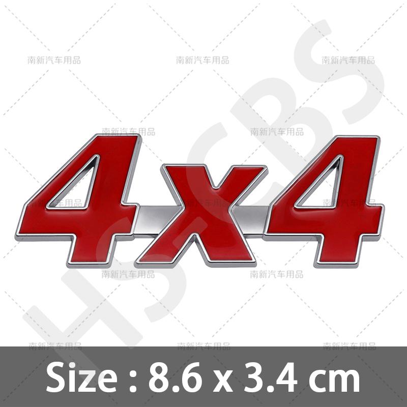 3D Metalen 4X4 Embleem Badge 4 X 4 Auto Achterklep Decal 4X4 Letter Logo Auto Achterklep Stickers Carrosserie Decoratieve Sticker Accessoires