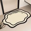 Irregular Simple Printing Bathroom Thickening Mat Bath Non-slip Carpets In Wash Basin Bathtub Side Floor Rug Shower Room Doormat Memory Foam 3D Pad