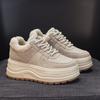 Winter New Retro Little White Shoes Women's Velvet Thickened Cotton Shoes Thick Soles Increase Height Small Versatile Fluffy Shoes