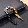Trendy Cuban ChainMen's Wristband Armband Bracelet 10mm Splicing Chains Stainless Steel Jewelry