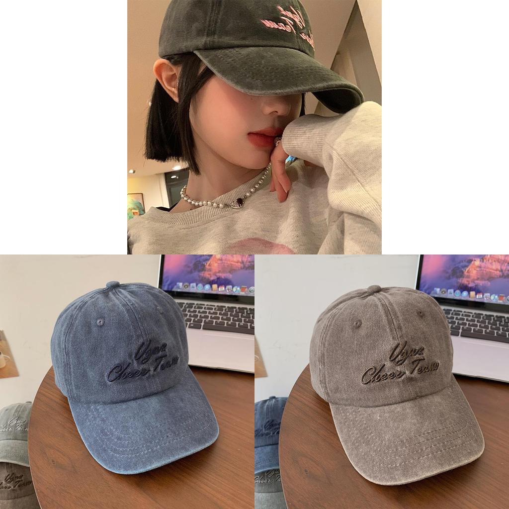 Girls Embroidered Baseball Cap With Adjustable Fit For Summer Sun Protection And Casual Wear