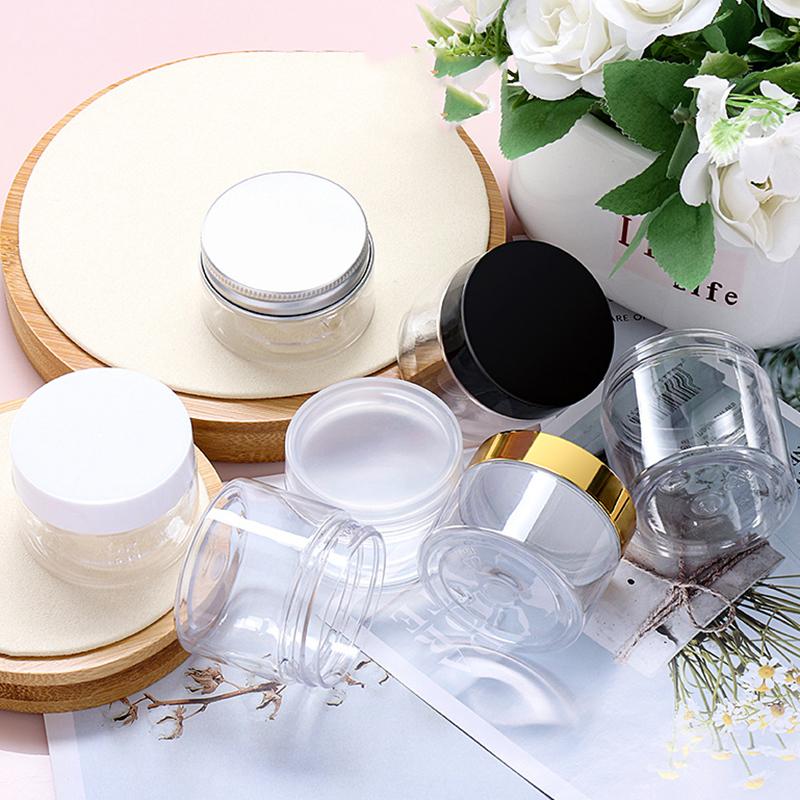 5Pcs Travel Face Cream Jar Empty Plastic Cosmetic Makeup Bottle 20Ml 30Ml 50Ml Transparent Storage Container Refillable Bottles