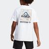 Adidas Originals Adv Mtn B Tee With Back Logo Print Round Neck Sport Short Sleeve Men Tops White IC2364