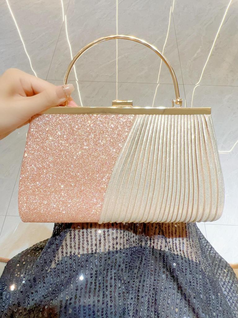 Sparkly Princess Banquet Crossbody Handbag - Large Capacity Evening Bag for Women