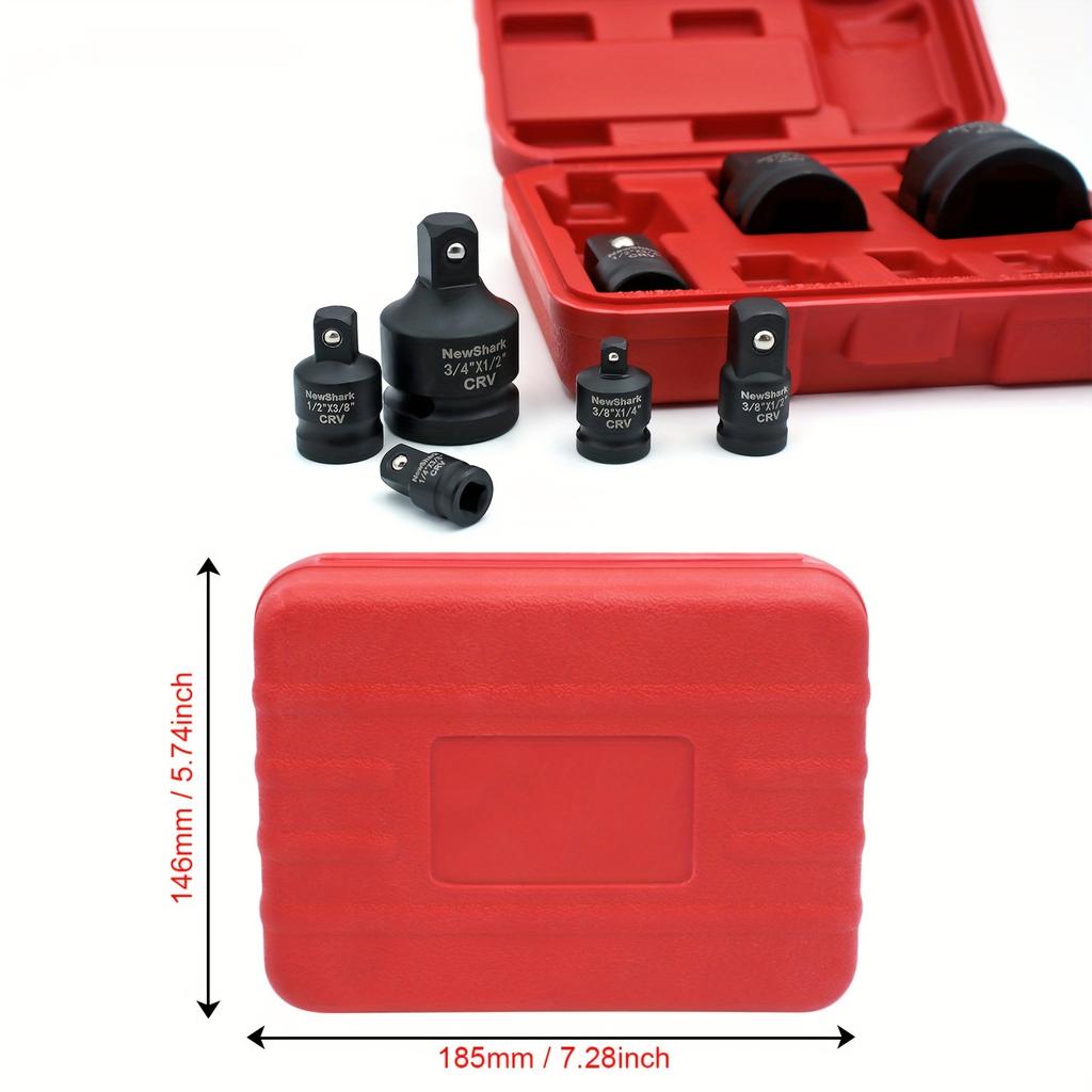 8 Piece Impact Socket Adapter and Reducer Set,1/4"3/8"1/2"Adapter Impact Driver&Wrench Conversion Socket Reducer Set,Cr-V Steel