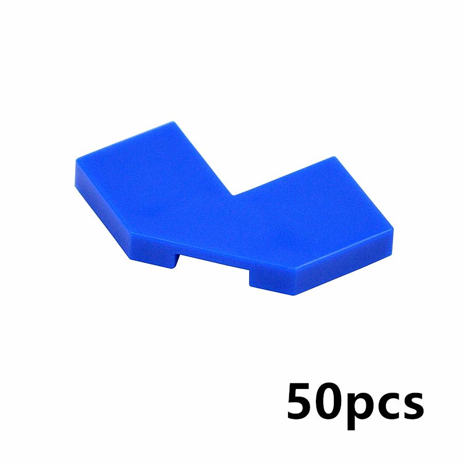 50Pcs Smooth Particles 27263 2x2 Flat Tiles Corner Building Blocks Parts DIY Enlighten Bricks Assembles Education Kid Toys
