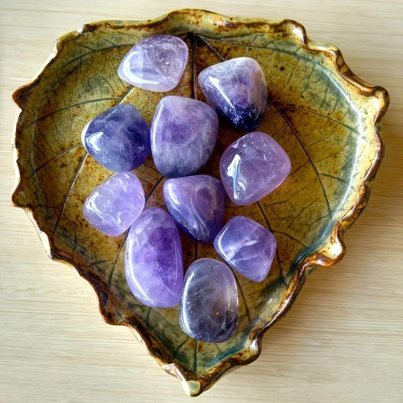 100g Natural Amethyst  Crystals Tumbled Polished Stones Faux Gemstone Bulk, Reiki Healing Stone, Home Decor Rocks