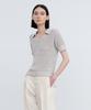RE RHEE Knitted Short Sleeves Collared Top Mb