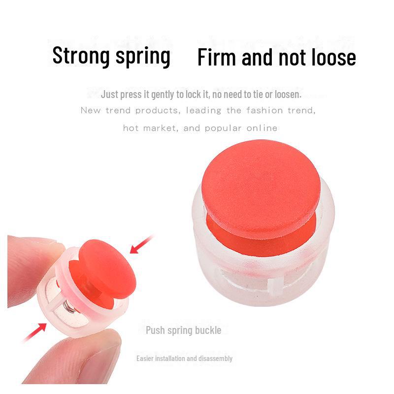 Fashion Lazy Shoelace-Free Spring Buckle for Kids