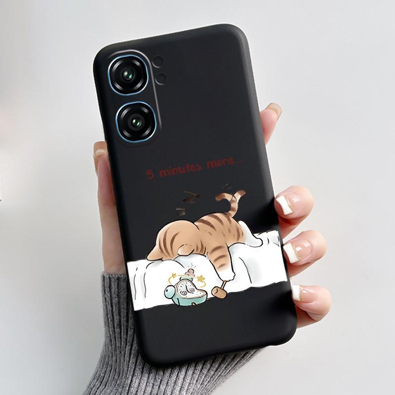 For Oukitel C58 Case Oukitel C58 Pro Cover Luxury Cute Love Rabbit Funny Pattern Black TPU Soft Silicone Protective Phone Case