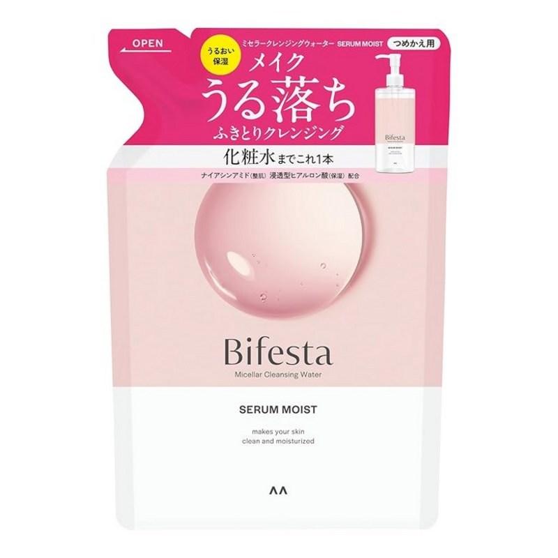Bifesta Micellar Cleansing Water Moist Refill Wipe-off Type Hydrating Toner-Derived Oil-Free Fragrance-Free 360ml, 1 pcs