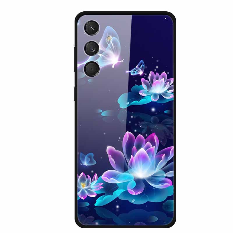 Tempered Glass Phone Cases for Samsung A16 Cases Space Print Hard Back Covers for Samsung Galaxy A16 4G 5G Shells Coque A16 2024