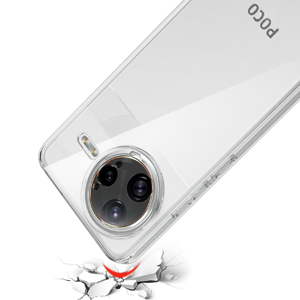 For Xiaomi Poco F7 Ultra 5G/Redmi K80 Pro 5G Case Anti-Fingerprint Crystal Clear TPU Phone Cover