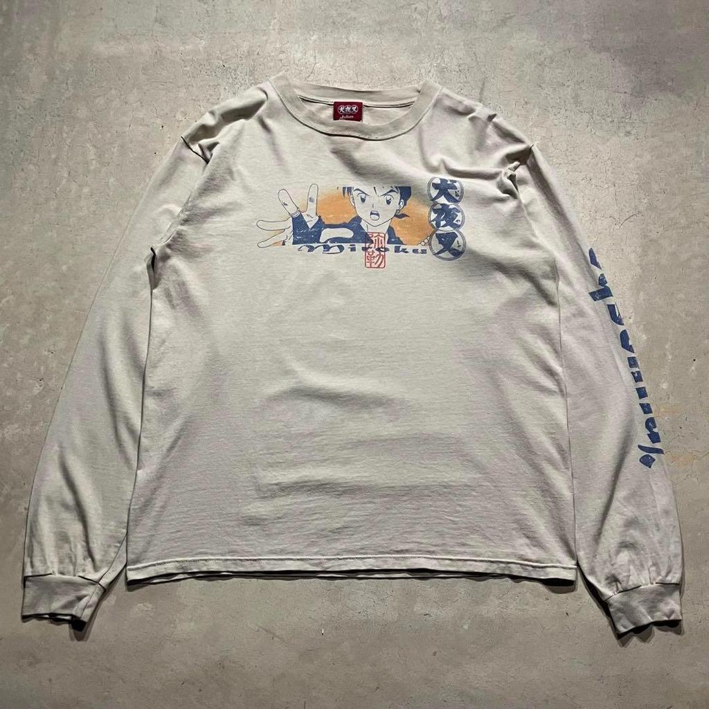 [USED] 00s INUYASHA Inuyasha Miroku Anime Manga Long-sleeved T-shirt