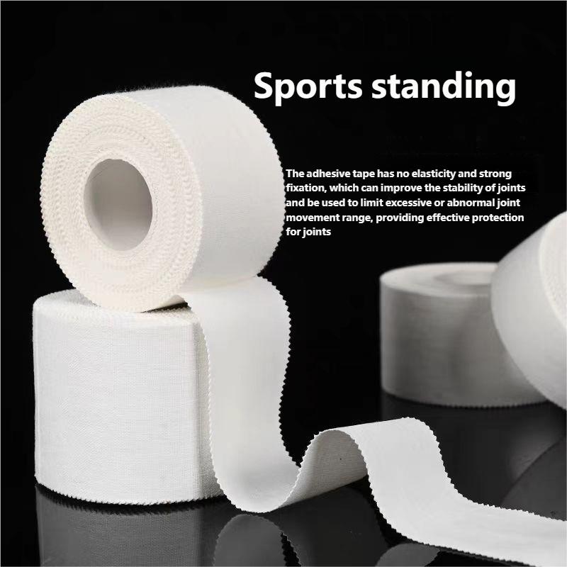 Pure White Cotton Sport Binding Muscle Elastic Bandage Strain Injury Tape Bandage
