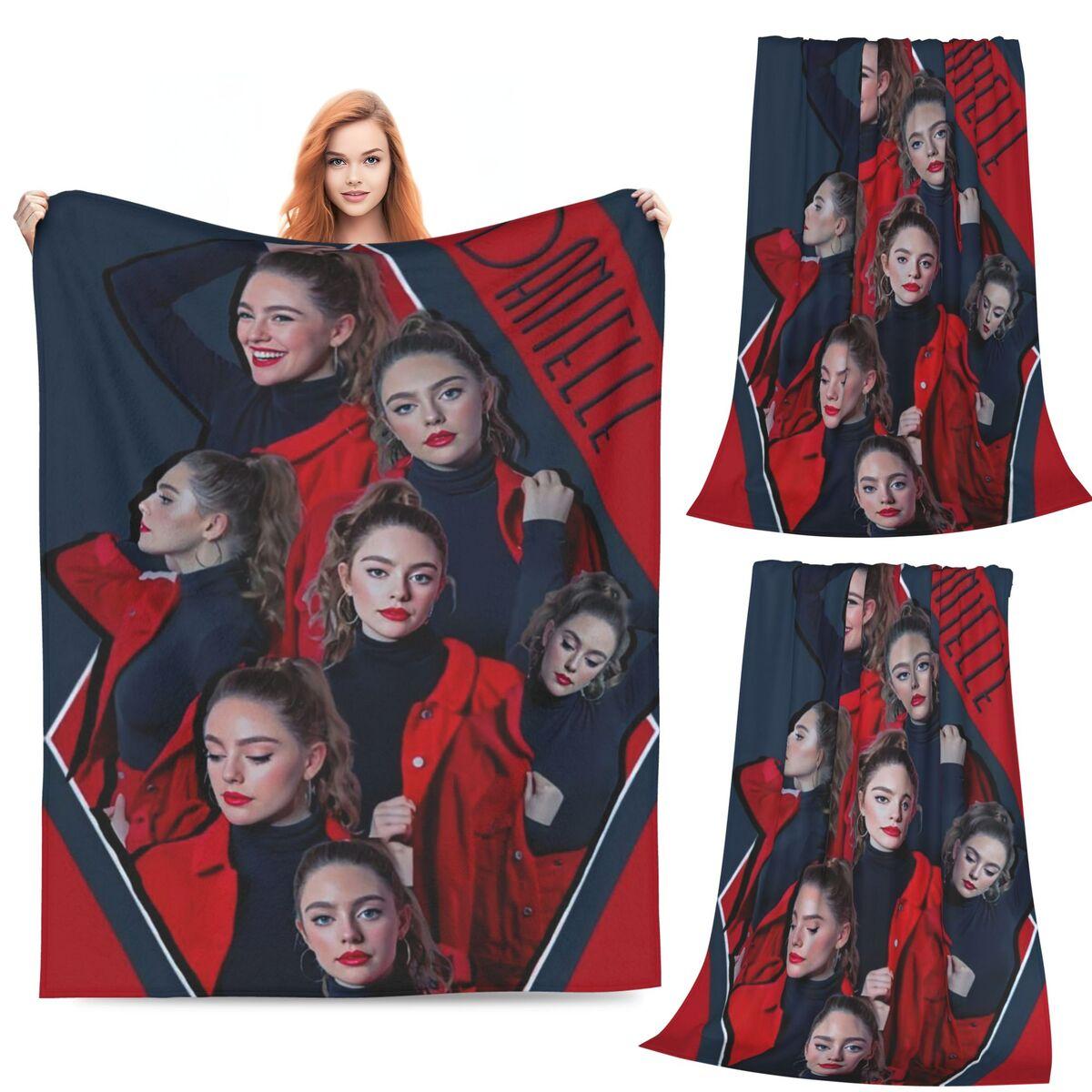Danielle Rose Russell Blankets Soft Warm Flannel Throw Blanket Bedding for Bed Living room Picnic Travel Home Couch Size: 75*100cm, Weight: 230 GSM