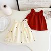 Summer Girls Fashion Embroidered Camisole Vest Baby Chic Sleeveless Top For Outerwear