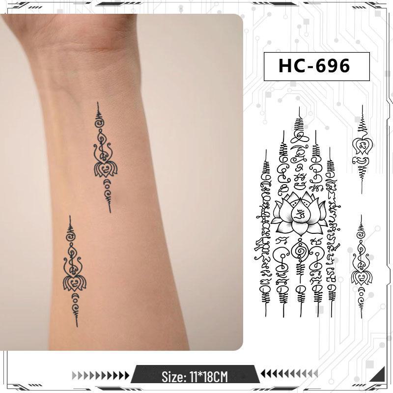 Thai bibel halvarm tatoveringsklistremerker: 14 stiler, vanntett og langvarig urtebasert design for menn.