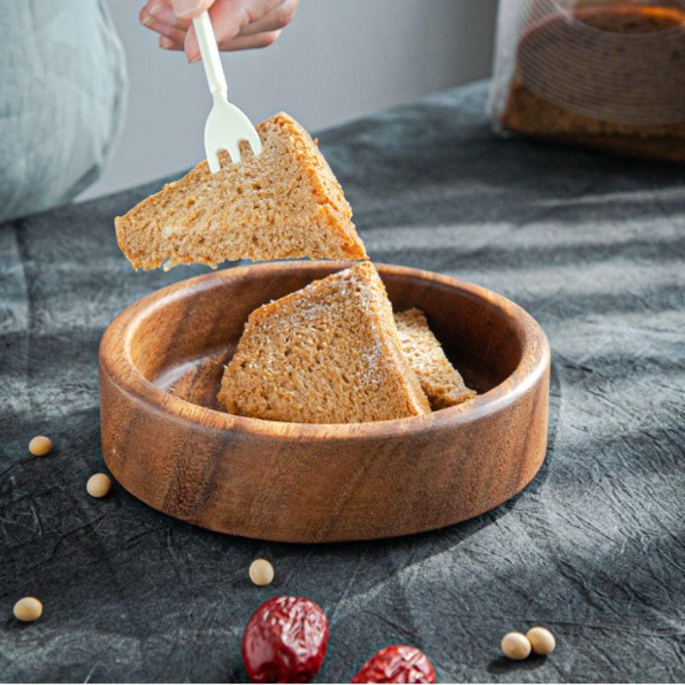 Natural Wooden Fruit Tray Japanese Style Dried Fruits Plates Stackable Tray  Restaurant