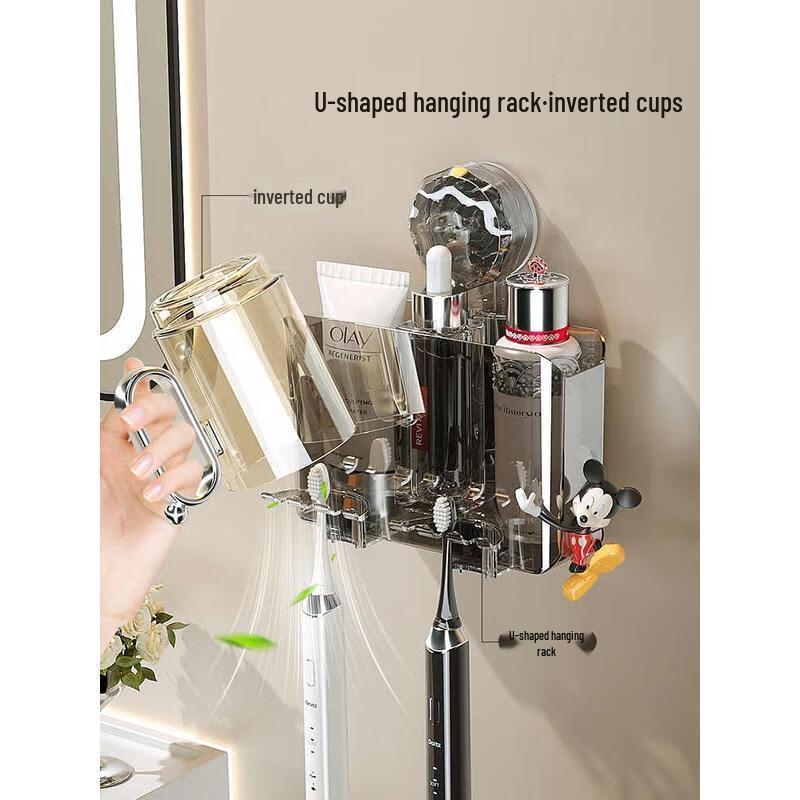 No-Drill Wall-Mounted Toothbrush Holder