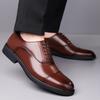 Hot selling men's leather shoes Leisure business and comfortable styles Groom's wedding party Plus Size Derby shoes