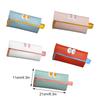 Leather Pencil Case Embroidery Zipper Solid Color Lifting Handle Replacement School University Pen Bag Pouch Birthday Gift
