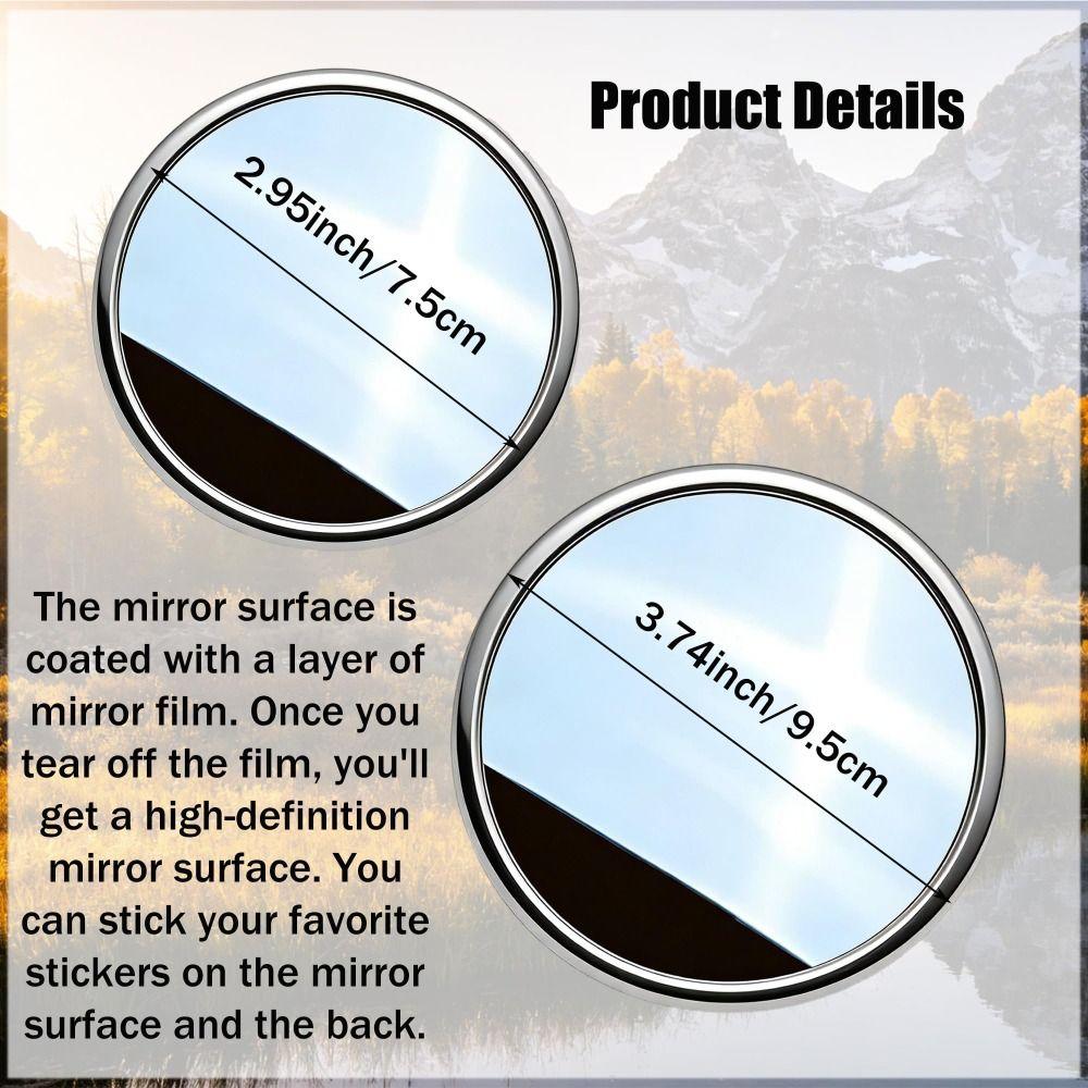 Convex Reflection Handheld Photography Mirror Round Shape Round Convex Mirror  Vlogging Accessory