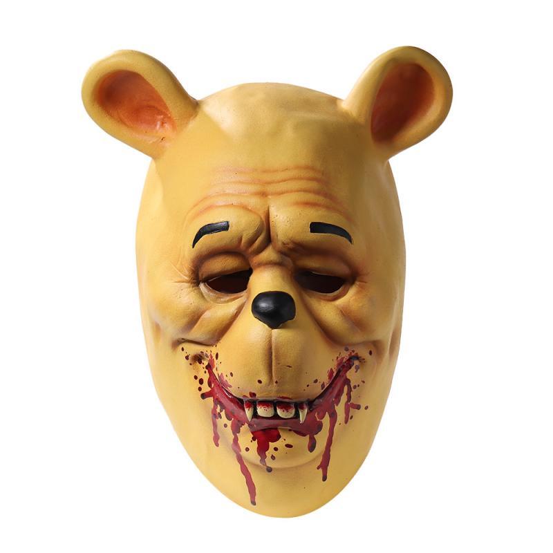 

Pooh The Winnie Blood And Honey Latex Mask Halloween Horror Bear Cosplay Props Style B