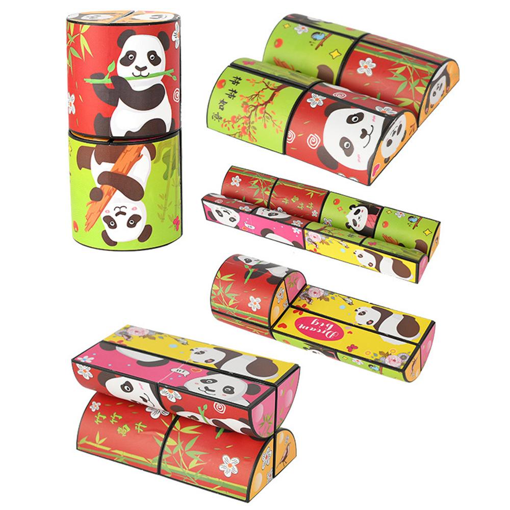 Panda Puzzle Three-Dimensional Small Toy Flipping Shape Shifting Box  Children's