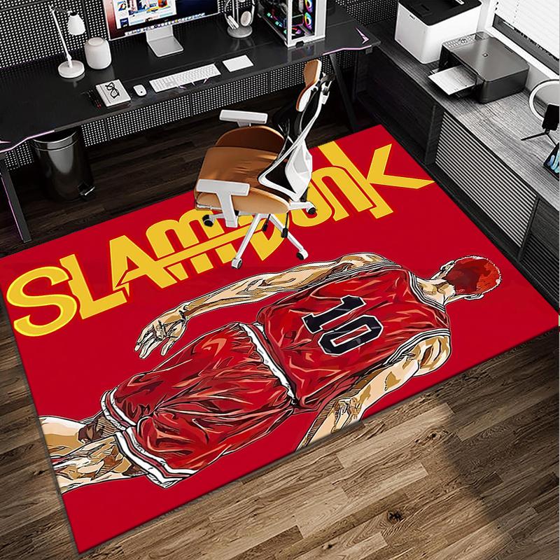 Anime Basketball Heroes Office Rug Chair Mat, Game Carpet, Suitable for Front Door, Bedroom, Living Room, Desk, Holiday Gift