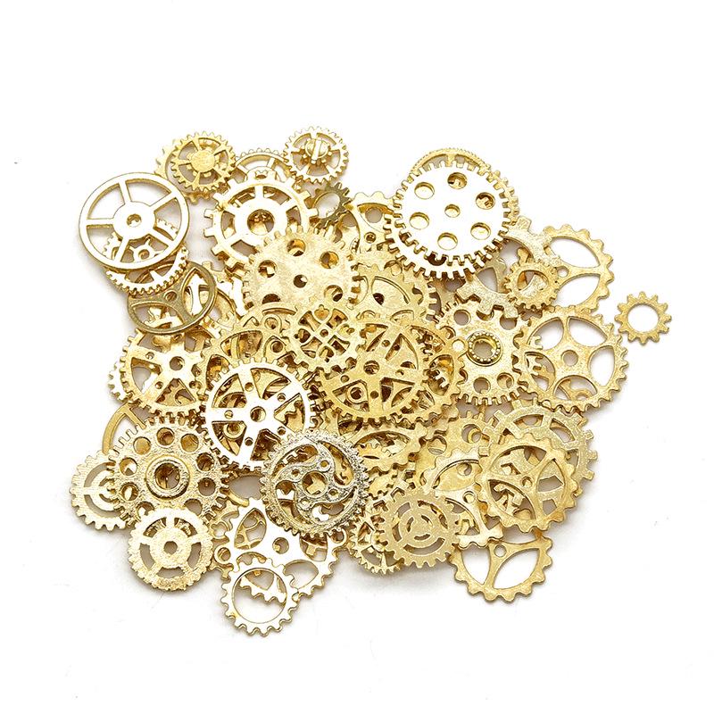 Steampunk Multicolor Gear Pendant: DIY Alloy & Resin Jewelry Accessory