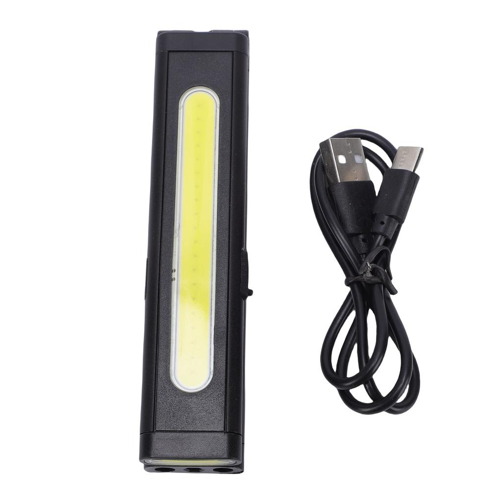 COB LED Work Light with Magnetic Base Ruler Rechargeable Portable Pocket Pen Flashlight for Inspection Auto Repair