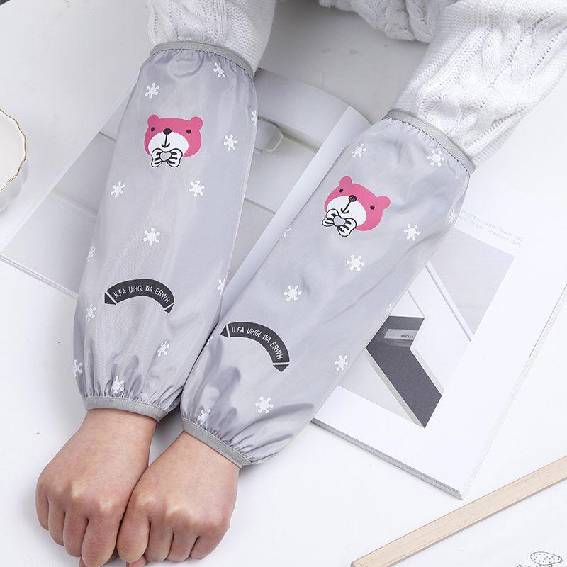 

Waterproof & Oilproof Women s Sleeves: Autumn Winter Anti-Stain Protective Cuffs for Kitchen & Housework светло-серый