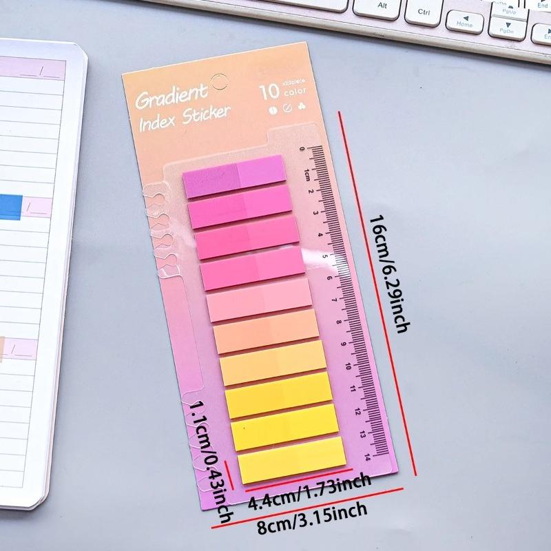 

200 аркушів на блок Кольоровий самоклеючий папір для нотаток Закладка Липкі нотатки Студентські офісні канцелярські товари