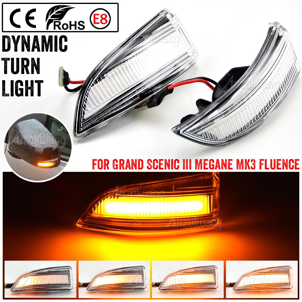 Fluence Latitude Dynamic Blinker LED Seitenspiegel Sequenzieller Blinker für Renault Megane MK3 Grand Scenic III