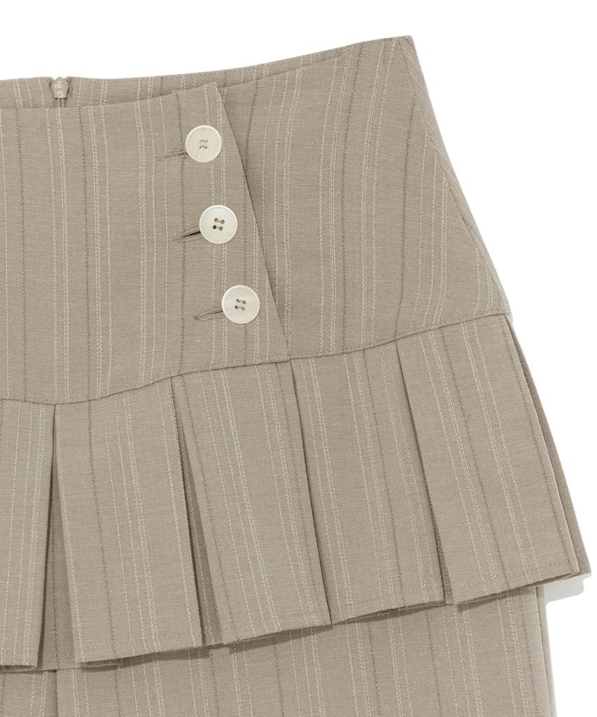 THE COLDEST MOMENT (W) Tcm Skirt Layered Button Pants (Beige)