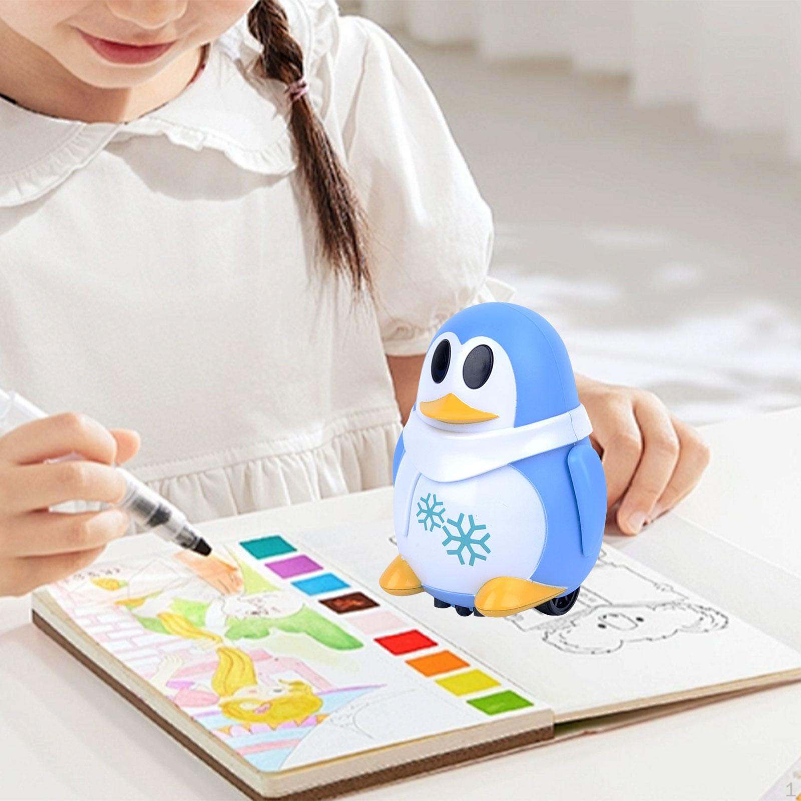 

Творческий спутник для рисования: Индукционный робот пингвин, следующий по линиям