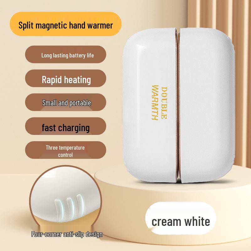 Rechargeable Cat Paw Magnetic Hand Warmer - Portable Electric Heater, Ideal for On-the-Go, Gift Boxed.