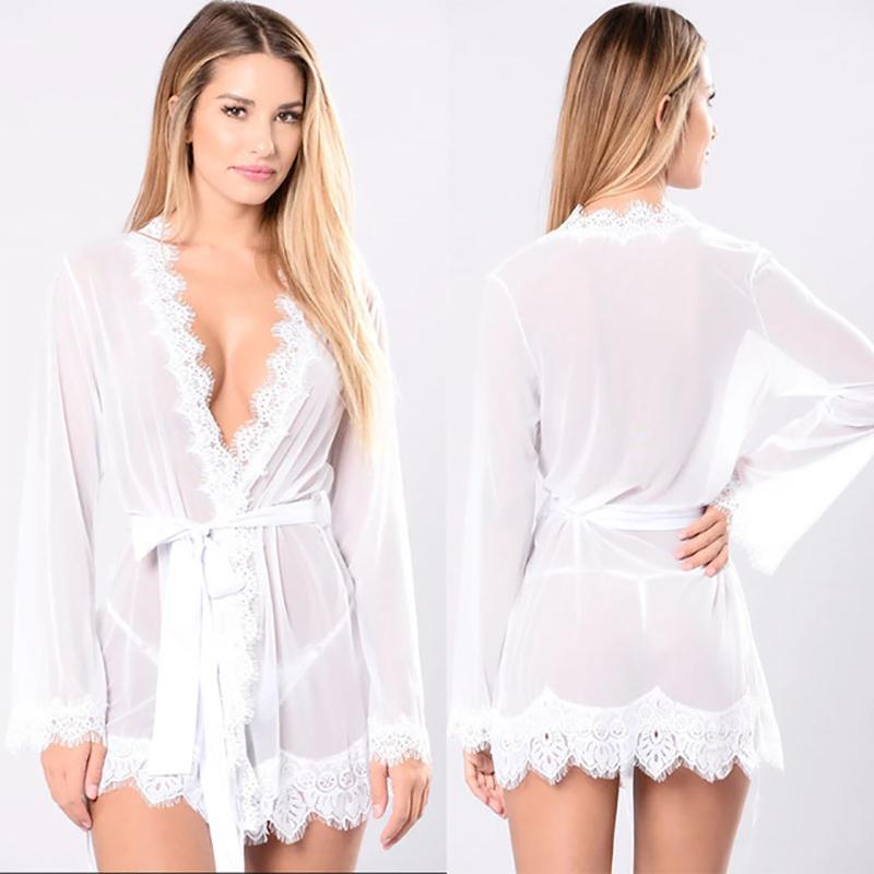 Lenjerie sexy Femei fierbinți Sexy Porno Lenjerie de noapte Cămașă de noapte Rochie din dantelă Lenjerie transparentă Babydoll Costum erotic Lenceria Sexi