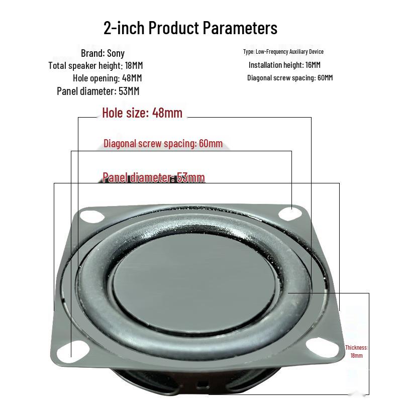 1.5", 2", 3" Bass Passive Vibration Plate & Low-Frequency Driver DIY Speaker Horn