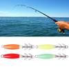 4Pcs Fishing Hard Baits Set for Freshwater and Saltwater Fishing Enthusiasts Luminous Shrimp Cuttlefish Jig Hook Lures