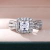 New Newly Women Engagement Wedding Rings Modern Design Creative Gift Ring Dazzling Cubic Zirconia Fashion Jewelry Accessories
