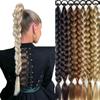 Long Braid Ponytail with Elastic Headband: Synthetic Hair Extension for Everyday and Party Use