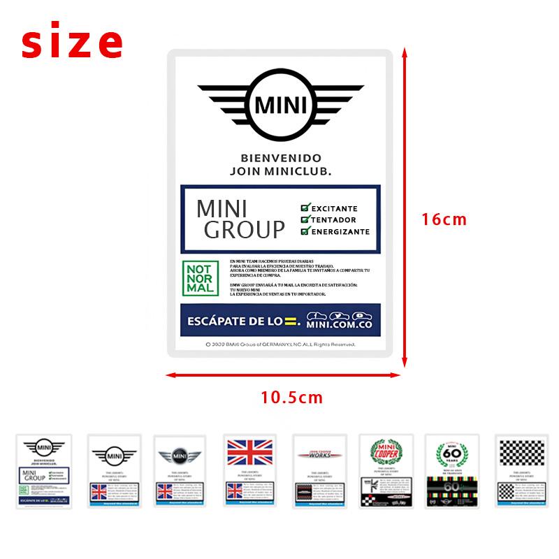 Auto Frontscheibe Statischer Aufkleber Wasserdicht Statische Folie Passend für Mini Cooper R50 R52 R53 R55 R56 R60 R61 F54 F55 F60 Clubman